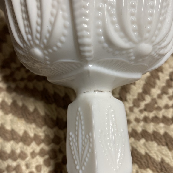 Fenton milk glass comport compote vase candy nut trinket bowl cactus - Picture 7 of 9